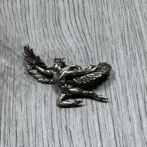 Sterling silver Joyous Angel pendant naked man male Arch angel